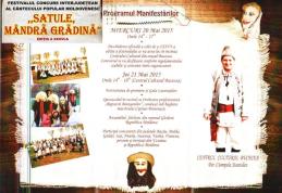 Festivalul-concurs „SATULE, MÂNDRĂ GRĂDINĂ”. Vezi programul!