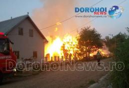 Pompierii dorohoieni solicitați pentru stingere unui incendiu puternic. Peste 60 de pompieri s-au luptat cu flăcările!