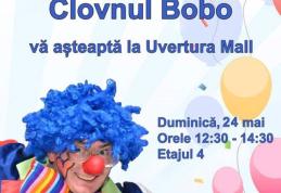 Clovnul Bobo vă invită la distracție: Vezi ce evenimentele sunt în acest week-end la Uvertura Mall!