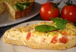 Tartă cu telemea și roșii