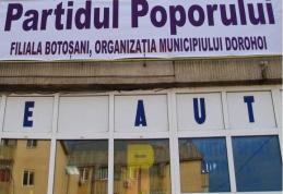 DECIZII : Vom da jos panoul cu sigla Partidul Poporului din Dorohoi