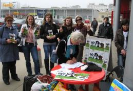 Peste 800   kg de hrană pentru caţei în prima zi