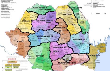 Reorganizarea administrativă a României: Botoşaniul va fi lipit de Iaşi şi Vaslui în Moldova de jos