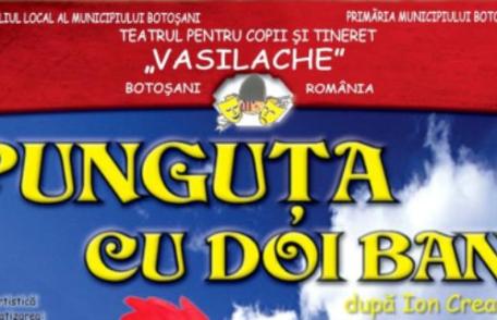 Vezi ce spectacol a pregătit Teatrul „Vasilache” în această Duminică pentru preșcolari și școlari!