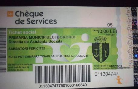 Comunicat DAS Dorohoi privind distribuirea tichetelor sociale
