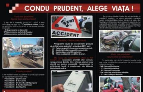 Poliţiştii rutieri atenţionează: Condu prudent! Alege viaţa!