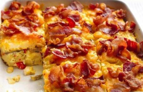 Cartofi cu șuncă la cuptor