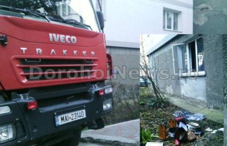 Momente de panică la Dorohoi, după ce un apartament a luat foc – FOTO