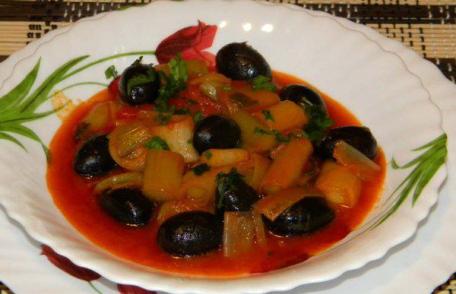 Mâncare de praz cu măsline