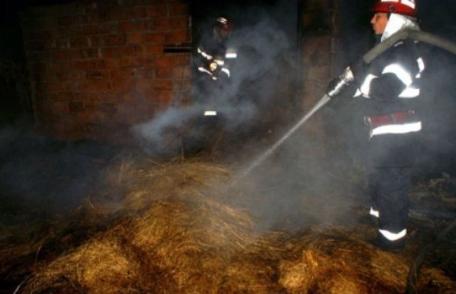 Două familii au rămas fără o parte din hrana pentru animale în urma unor incendii