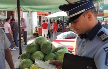 Razie a poliţiştilor privind activităţile comerciale ilicite. 28 de agenţi economici verificați!