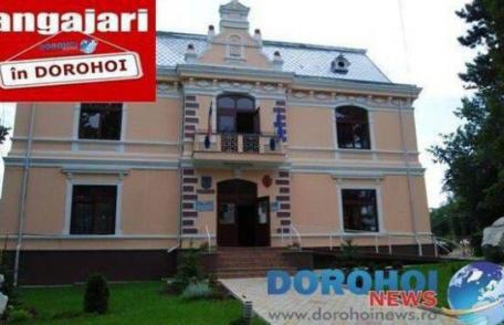 Primăria municipiului Dorohoi scoate la concurs un post de execuție. Vezi detalii!