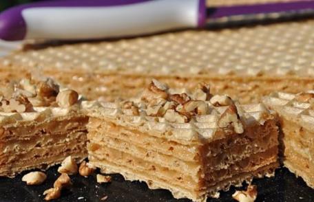 Napolitane cu cremă de lapte