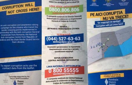 9 DECEMBRIE - Ziua Internaţională Anticorupție Săptămâna anticorupţie la frontiere - „Pe aici corupţia nu trece!”