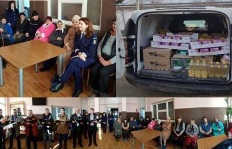 Poliţiştii botoşăneni în vizită la vârstnicii aflaţi în Căminul Truşeşti