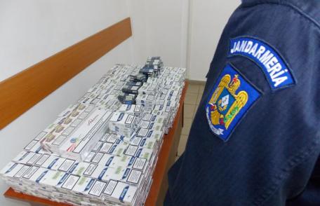 Autoturism burdușit cu țigări, depistat de jandarmi