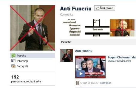 Funeriu, demis pe Facebook