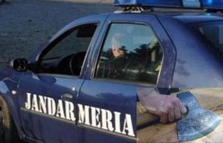 Jandarmii i-au confiscat bărdiţa! Bărbat cercetat penal pentru amenințare! 