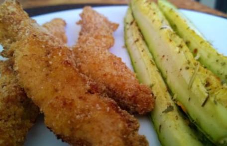 Dovlecei cu piept de pui crocant la cuptor