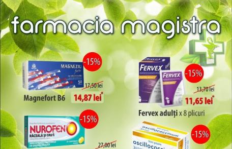 Farmaciile Magistra: Campanie de reduceri și oferte la mai multe produse. Vezi detalii!
