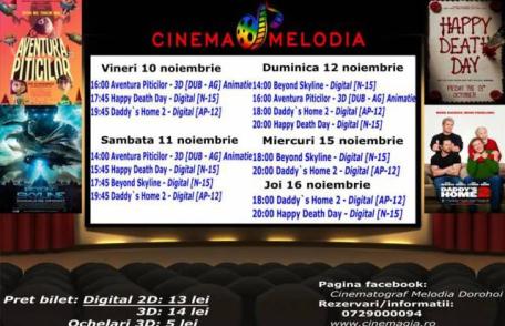 Vezi ce filme vor rula la Cinema „MELODIA” Dorohoi, în săptămâna 10 - 16 noiembrie – FOTO