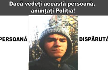 Poliția caută un adolescent de 18 ani care a dispărut de 10 zile