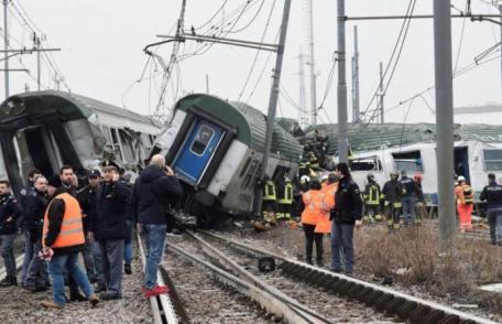 Tren deraiat în Italia: printre răniţi se află şi un român