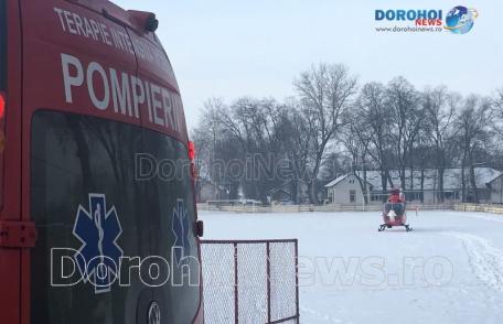 Femeie în comă preluată de urgență de la Dorohoi de un elicopter SMURD – FOTO