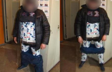 Bărbat din Dorohoi „îmbrăcat” în țigări, depistat de polițiștii de la Investigare a Criminalităţii Economice