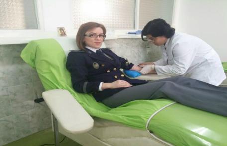 Zeci de poliţişti de frontieră s-au mobilizat pentru a dona sânge