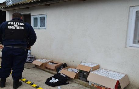 Percheziţii domiciliare la Rădăuți Prut: aproximativ 40.000 ţigarete de contrabandă descoperite - FOTO