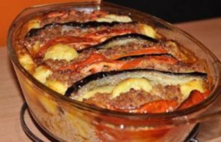 Sufleu de vinete cu carne tocată