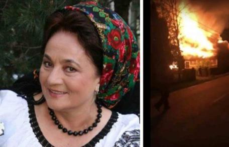 Incendiu violent la casa cântăreței Laura Lavric - VIDEO