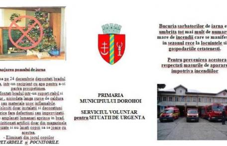 Serviciul Voluntar pentru Situații de Urgență al municipiului Dorohoi vă reamintește