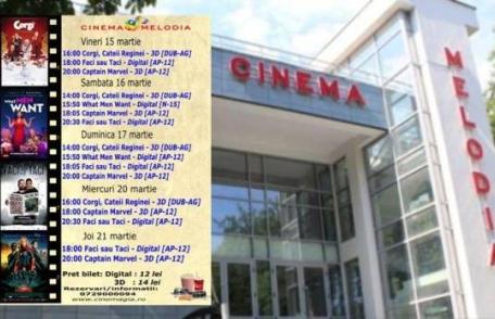 Vezi ce filme vor rula la Cinema „MELODIA” Dorohoi, în săptămâna 15 - 21 martie – FOTO