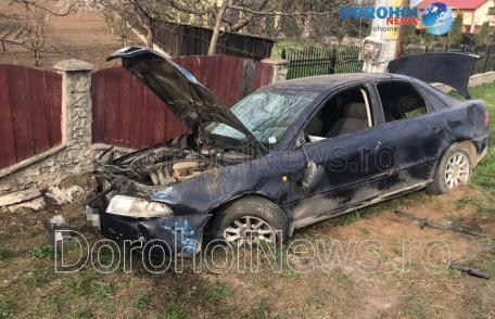 Accident grav la Dorohoi! Copil ajuns de urgență la spital după ce o mașină a părăsit partea carosabilă - FOTO