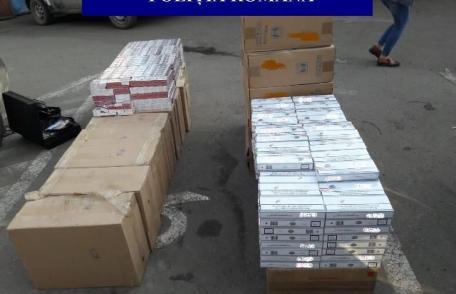 Mașină plină cu țigări de contrabandă, abandonată după o urmărire în trafic - FOTO