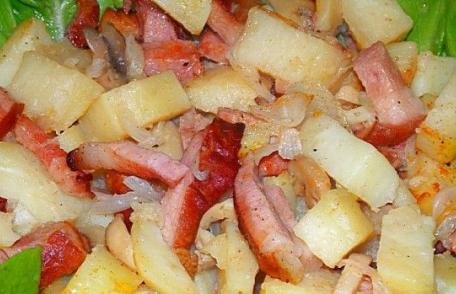 Cartofi cu Bacon și Ciuperci la Cuptor
