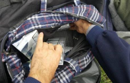 Ţigări de contrabandă confiscate de poliţişti de la un bărbat din Cristinești