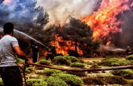 Avertisment pentru românii care pleacă în vacanță în Grecia. Risc ridicat de incendii din cauza caniculei și vântului! 
