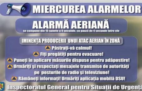 Miercurea alarmelor! Un nou exerciţiu de avertizare-alarmare a populaţiei a avut loc la Dorohoi