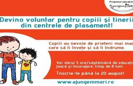 Se caută voluntari pentru educația copiilor și tinerilor instituționalizați din Botoșani