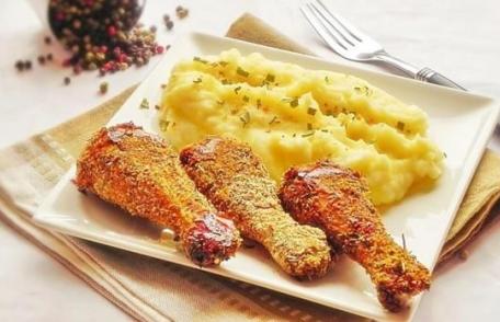 Pulpe de pui crocante la cuptor