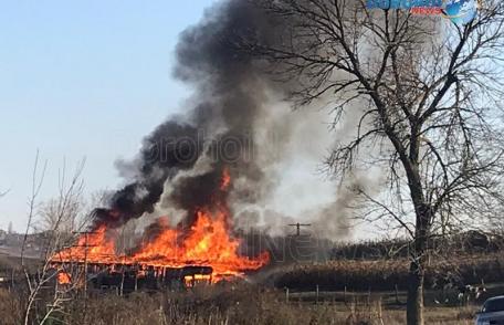 Incendiu puternic la Cobâla! Pompierii dorohoieni au intervenit pentru stingere - FOTO