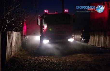 Incendiu la Brăești! Intervenție a pompierilor dorohoieni în prima zi de Crăciun
