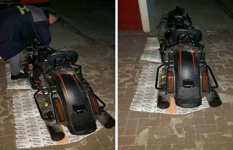 Motocicletă Harley furată din Italia, depistată la PTF Stânca - FOTO