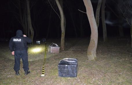 Ţigări de contrabandă de peste 123.250 lei reţinute cu focuri de armă la frontiera de est - FOTO