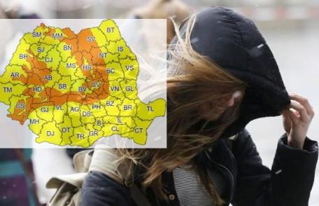 Meteorologii atenționează! COD GALBEN de intensificări ale vântului