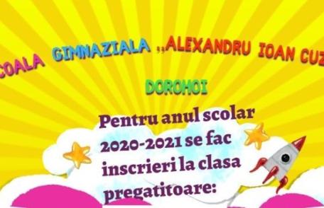 Înscrieri în clasa pregătitoare la Școala Gimnazială „Alexandru Ioan Cuza” Dorohoi