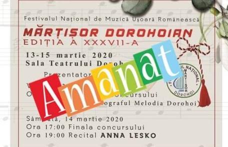 În atenția persoanelor care dețin bilete la Festivalul Național „Mărțișor Dorohoian”